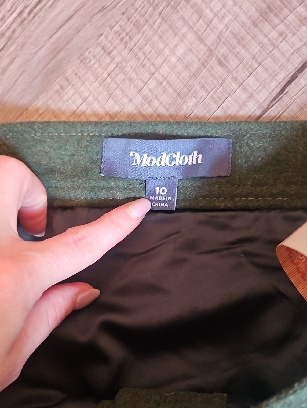 Modcloth Olive Green Button-Front Mini Skirt - Picture 6 of 9